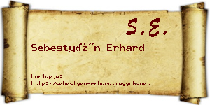 Sebestyén Erhard névjegykártya